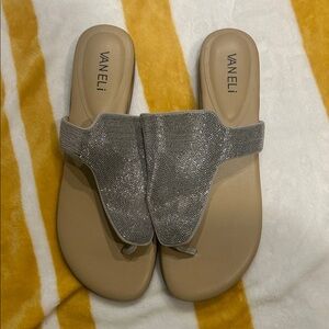 Like new Vaneli Glittering Silver Sandals